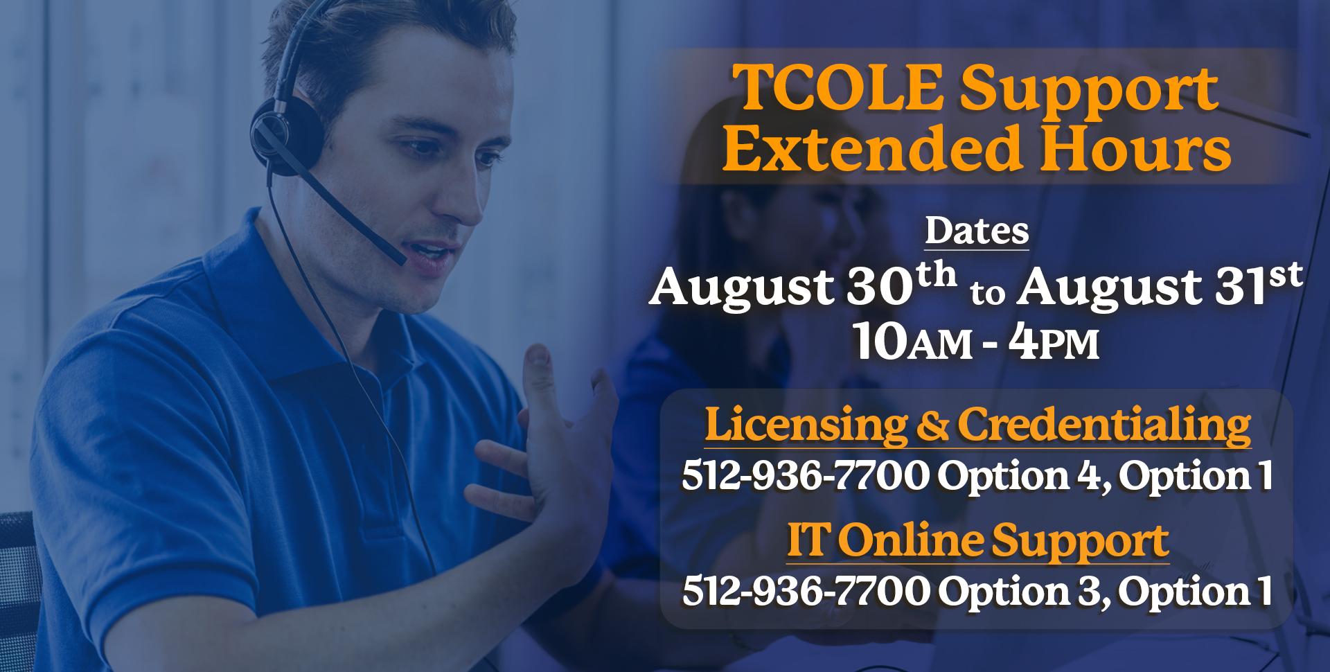 Extended Hours 10AM - 4PM Aug 30 - 31