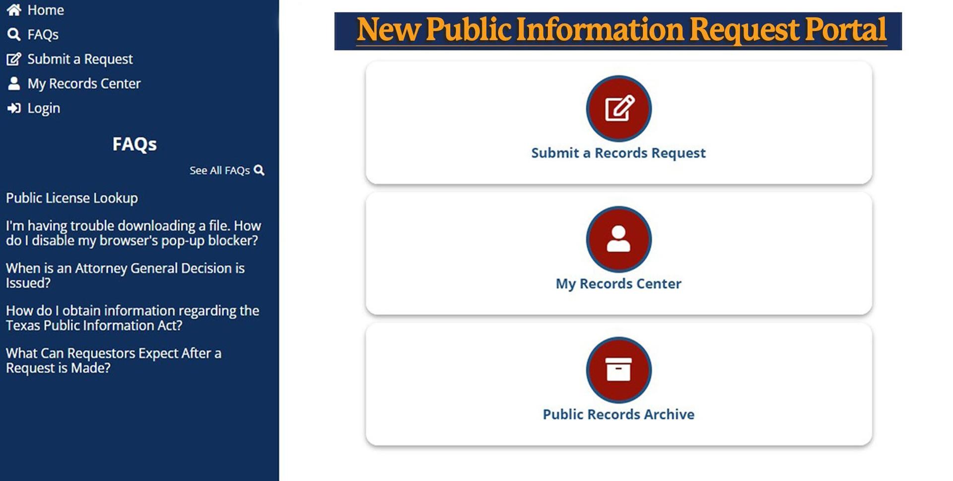 TCOLE has launched our new Public Information Portal