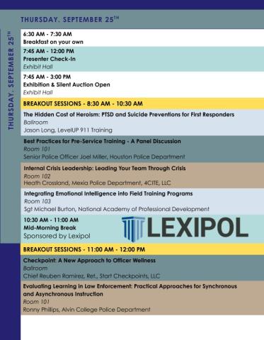 2025 TCOLE Conference - Thurs